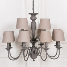 Load image into Gallery viewer, French Grey Shaded Chandelier - www.proven-salle.com