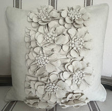 Load image into Gallery viewer, Floral Felt Cushion - Natural