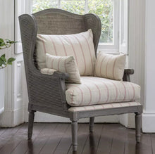 Load image into Gallery viewer, Rattan Wingback - Taupe and Red