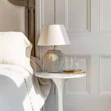 Load image into Gallery viewer, Camille Stone Table Lamp with Linen Shade