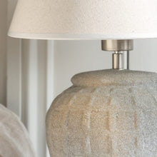 Load image into Gallery viewer, Camille Stone Table Lamp with Linen Shade