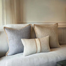 Load image into Gallery viewer, Ivory Panel Cushion 30 x 50cm (Includes Inner)