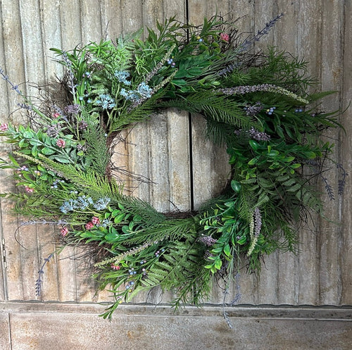 Large Faux Spring Wreath - www.proven-salle.com