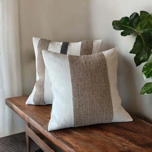 Load image into Gallery viewer, Taupe Panel Cushion 50 x 50cm (Includes Inner)