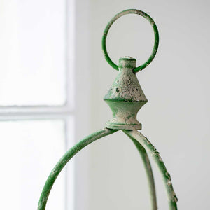 Garden Hurricane Lantern - Antique Green