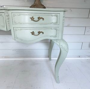 Vintage French Louis Inspired Dressing Table - Light Green - www.proven-salle.com