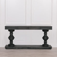 Load image into Gallery viewer, Mango Wood Console Table With Drawers - Distressed Black - www.proven-salle.com