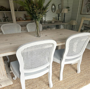 Set of 4 India Jane Cane-Back Dining Chairs - Paris Grey - www.proven-salle.com