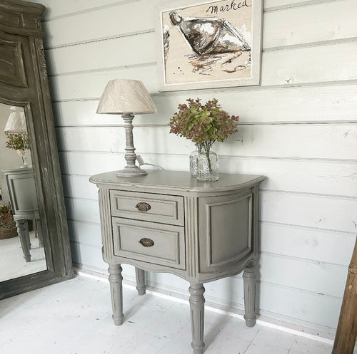 India Jane Occasional Table or Bedside Table - Soft Grey - www.proven-salle.com