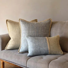 Load image into Gallery viewer, Braided Neutral Cushion 50 x 50cm (Includes Inner)