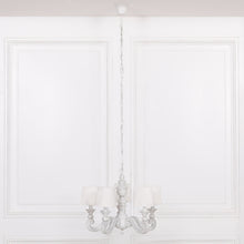 Load image into Gallery viewer, Delphine French White Shaded Chandelier - 5 Arms