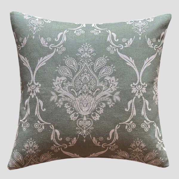 Sage Divine Damask Cushion 50 x 50cm (Includes Inner)