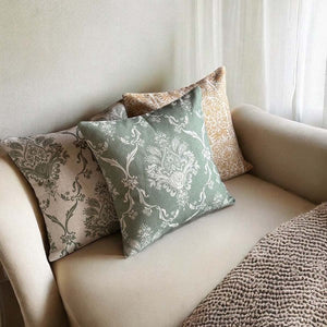 Sage Divine Damask Cushion 50 x 50cm (Includes Inner)