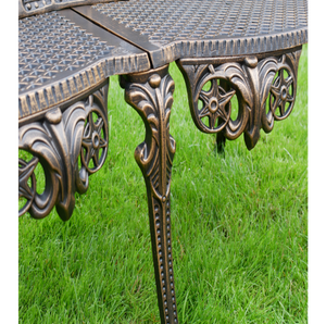 Ornate Garden Seat - Bronze Finish