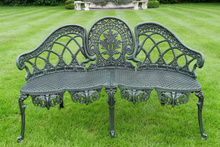 Load image into Gallery viewer, Ornate Garden Seat - Green Finish