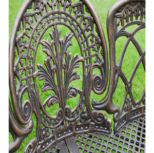 Ornate Garden Seat - Bronze Finish