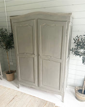Load image into Gallery viewer, French Louis XV Style Oak 2 Door Armoire - French Linen (Taupe)