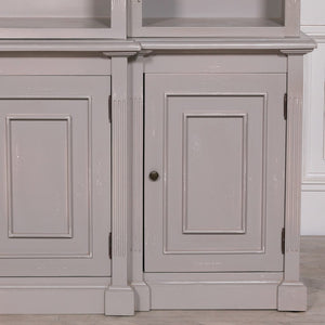 Bookcase Display Cabinet - Distressed Grey