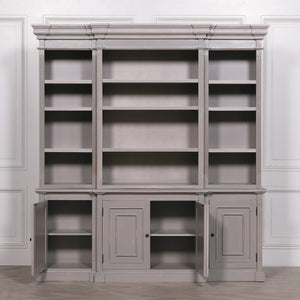 Bookcase Display Cabinet - Distressed Grey