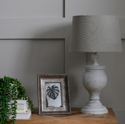 Neutral Table Lamp With Linen Shade - www.proven-salle.com