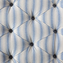 Load image into Gallery viewer, Ottoman - Ticking Stripe Blue