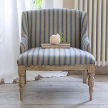 Load image into Gallery viewer, Antoinette Petite Armchair - Ticking Stripe Blue