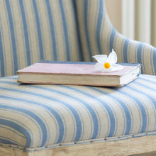Load image into Gallery viewer, Antoinette Petite Armchair - Ticking Stripe Blue