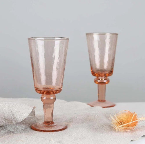 Set of 3 Wine Goblets - Pink