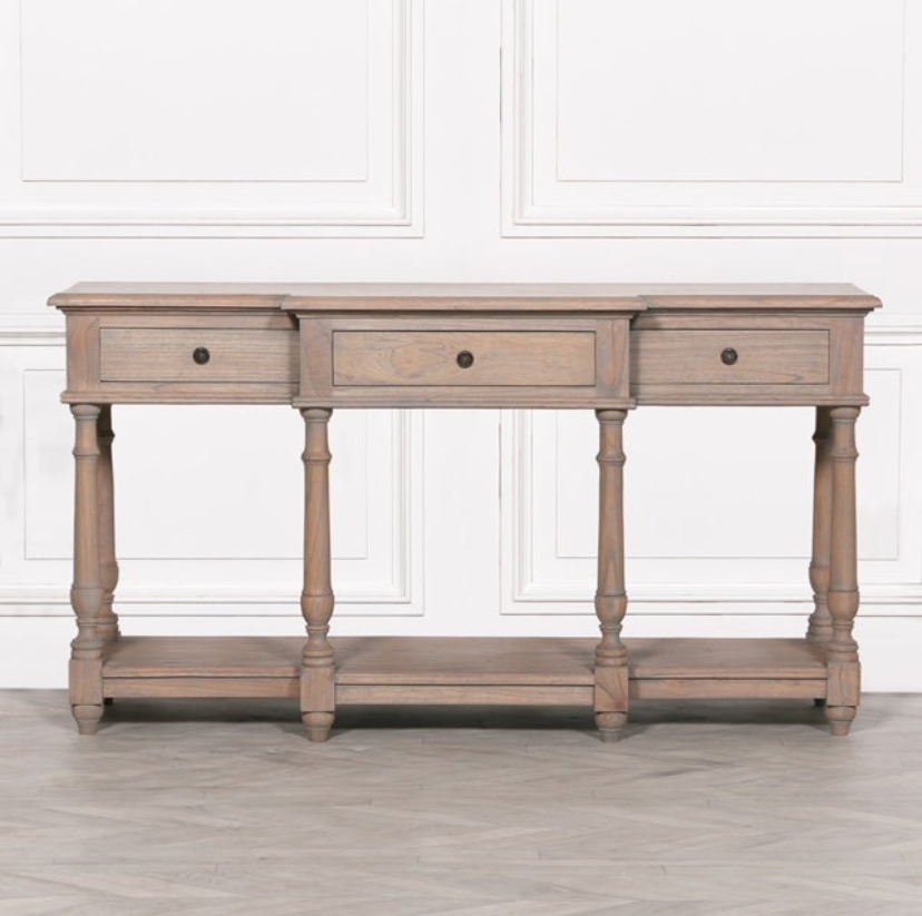 Breakfront Console Table - Rustic