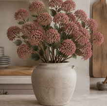 Load image into Gallery viewer, Set of 6 Faux Dried Hydrangea Berry Sprays – Pink