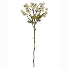 Load image into Gallery viewer, Artificial flower stem with white flowers on a white background