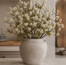 Load image into Gallery viewer, Decorative vase with white flowers in a neutral setting