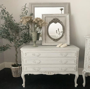 French Louis XV Oak Chest of Drawers - Paris Grey-www.proven-salle.com