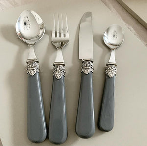 24 Piece Royal Clasp Cutlery Set - Grey-www.proven-salle.com