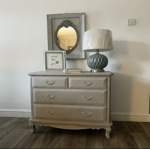 French Louis Style Chest of Drawers - Taupe-www.proven-salle.com