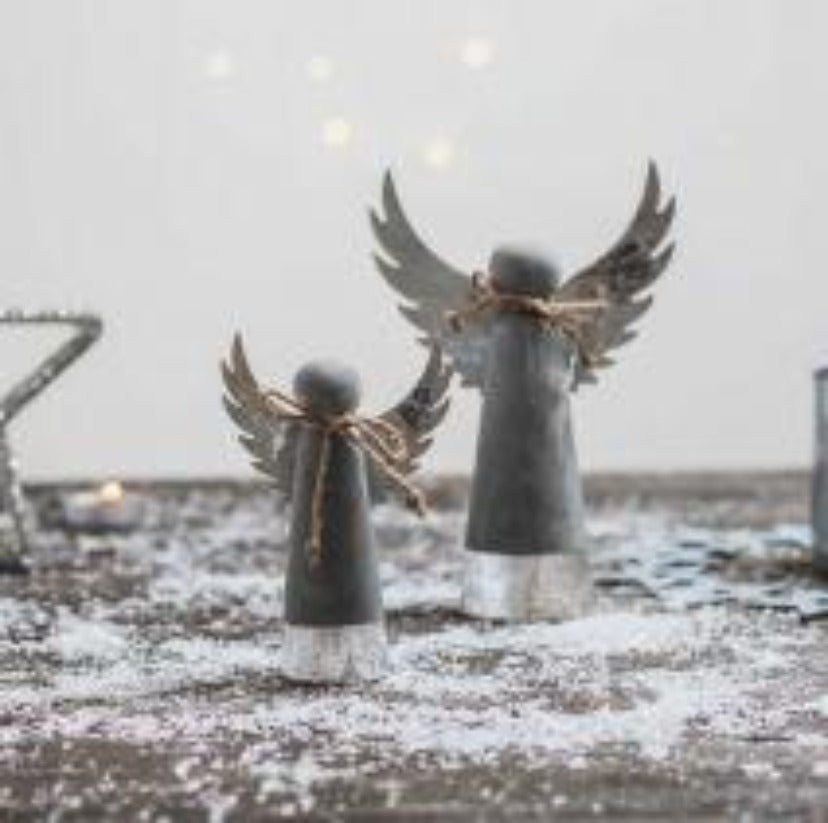 Pair of Cement Christmas Angels - Large-www.proven-salle.com