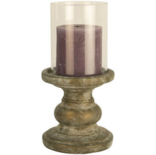 Load image into Gallery viewer, Grey and Glass Hurricane Lamp-www.proven-salle.com