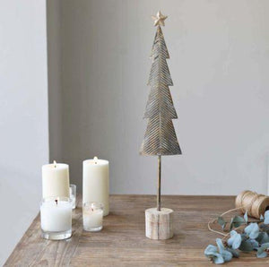 Nordic Style Tin and Wooden Christmas Tree - Large-www.proven-salle.com