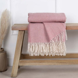 Pure Wool Throw - Pink-www.proven-salle.com