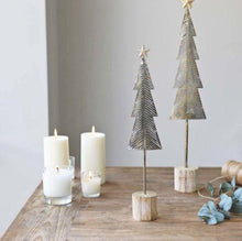 Load image into Gallery viewer, Nordic Style Tin and Wooden Christmas Tree - Small-www.proven-salle.com