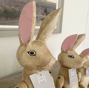 Vintage Style Wooden Hare (Various Sizes) - Brown-www.proven-salle.com