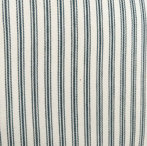 Dark Blue / Green Ticking Stripe Cushion 50 x 50cm (Includes Inner) - www.proven-salle.com